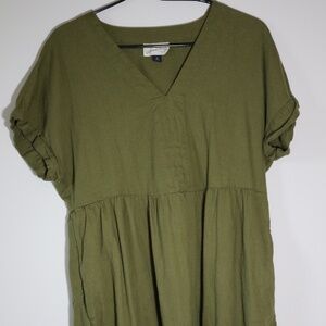Universal Thread Green Linen Blend Dress
